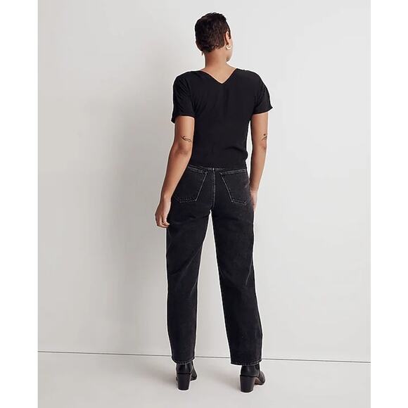 Madewell Puff-Sleeve Top in Floral Jacquard in black size 10 - Picture 2 of 15